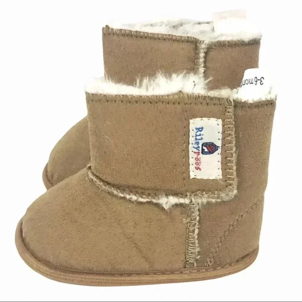 RILEYROOS BABY BOOTS 3–6 MONTHS SUEDE SANDBOX WALKERS SOFT SOLE INFANT SHOES